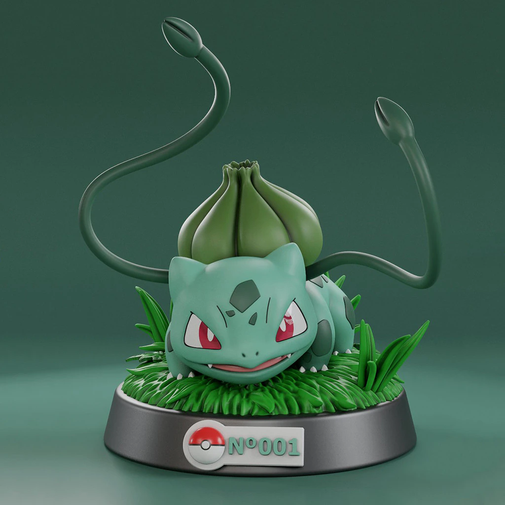 Pok&eacute;mon Bulbasaur listo para imprimir Modelo de impresión 3D .c4d .max .obj .3ds .fbx .stl .blend 