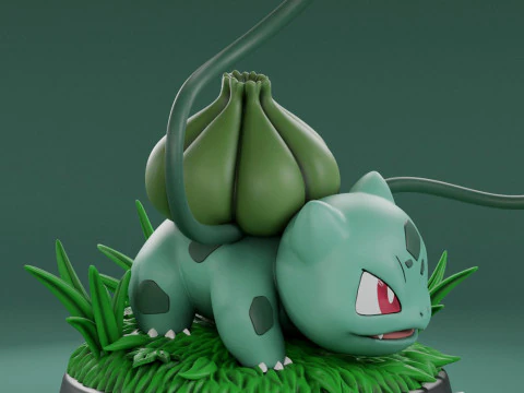 Pok&eacute;mon Bulbasaur listo para imprimir Modelo de impresión 3D
