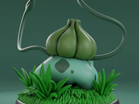 Pok&eacute;mon Bulbasaur listo para imprimir Modelo de impresión 3D