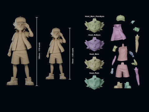 Ash - Satoshi - Pokemon Journeys Ready to Print Modelo de Impressão 3D