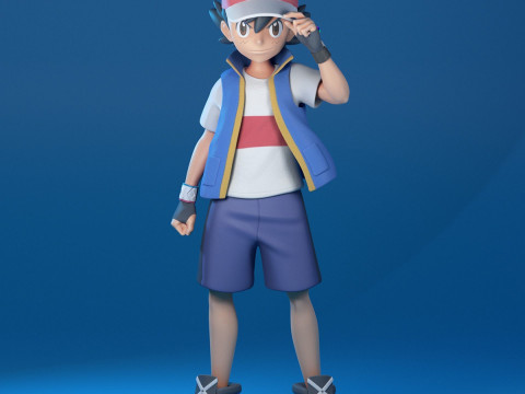 Ash - Satoshi - Pokemon Journeys Ready to Print Modelo de Impressão 3D