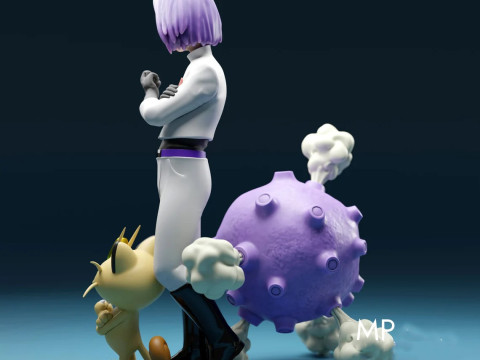 James and Koffing and Meowth Ready to Print 3D 打印模型