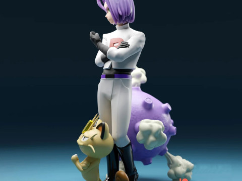 James and Koffing and Meowth Ready to Print 3D 打印模型
