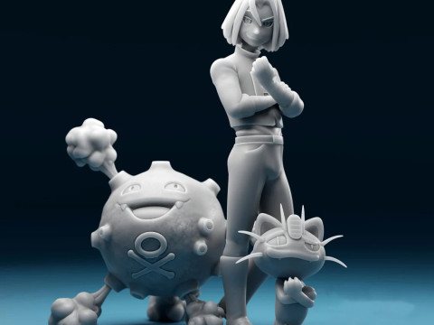 James and Koffing and Meowth Ready to Print 3D 打印模型