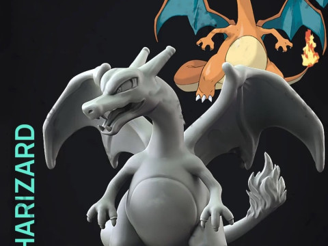 Charizard Pokemon Ready to Print 3Dプリントモデル