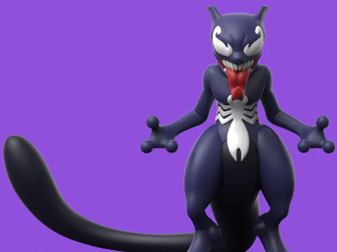 POKEMON - VENOM MEWTWO Ready to Print 3D Print Model