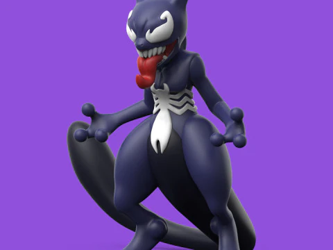 POKEMON - VENOM MEWTWO Ready to Print 3D Print Model