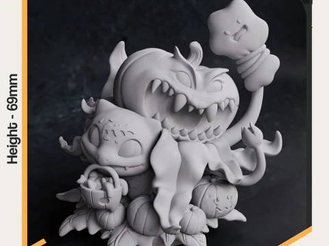 Bulbasaur - Pok&eacute;mon Halloween listo para imprimir Modelo de impresión 3D