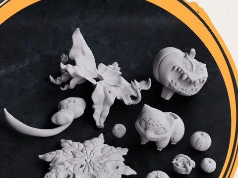 Bulbasaur - Pokemon Halloween Ready to Print 3D Print Model