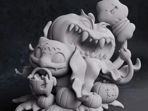 Bulbasaur - Pok&eacute;mon Halloween listo para imprimir Modelo de impresión 3D