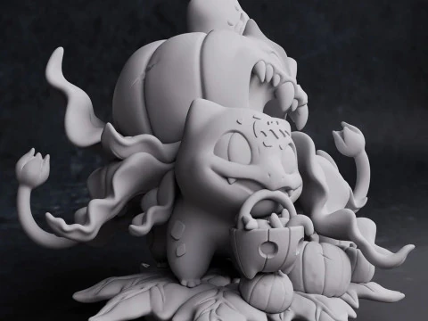 Bulbasaur - Pok&eacute;mon Halloween listo para imprimir Modelo de impresión 3D