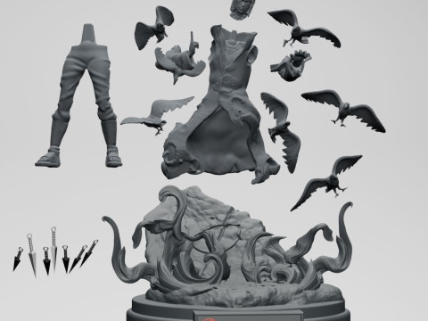 ITACHI UCHIHA Ready to Print Modèles 3D en vedette