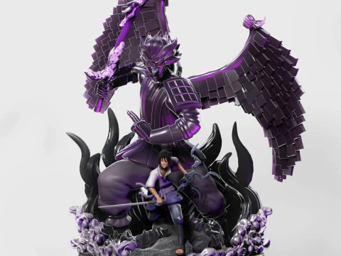 Sasuke und Susano bereit zum Drucken 3D Druckmodell