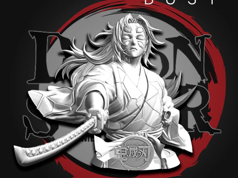 Kokushibo Cacciatore di demoni Kimetsu no Yaiba Modello di stampa 3D