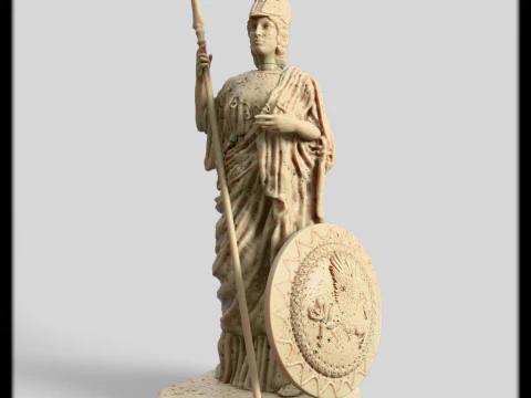 Posąg Ateny - rzeźba greckiej bogini Model do druku 3D