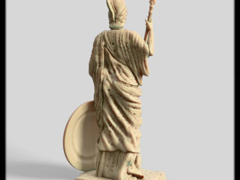 Athena Statue - Greek Goddess Sculpture 3D Print Model