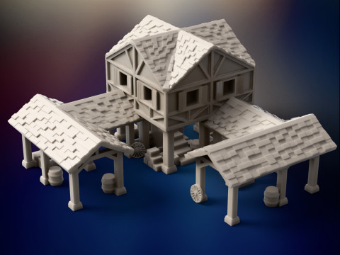 Age of Empires II Britons Towncenter 3D-Druckmodell