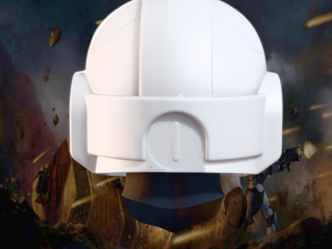 Space Marine Helmet Multi-Parts 3Dプリントモデル