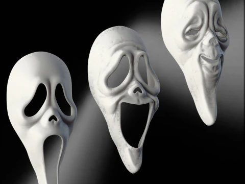 Колекція страшних масок "Крик". 3D Принт Модель