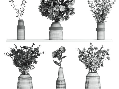 Bouquet set Model 3D