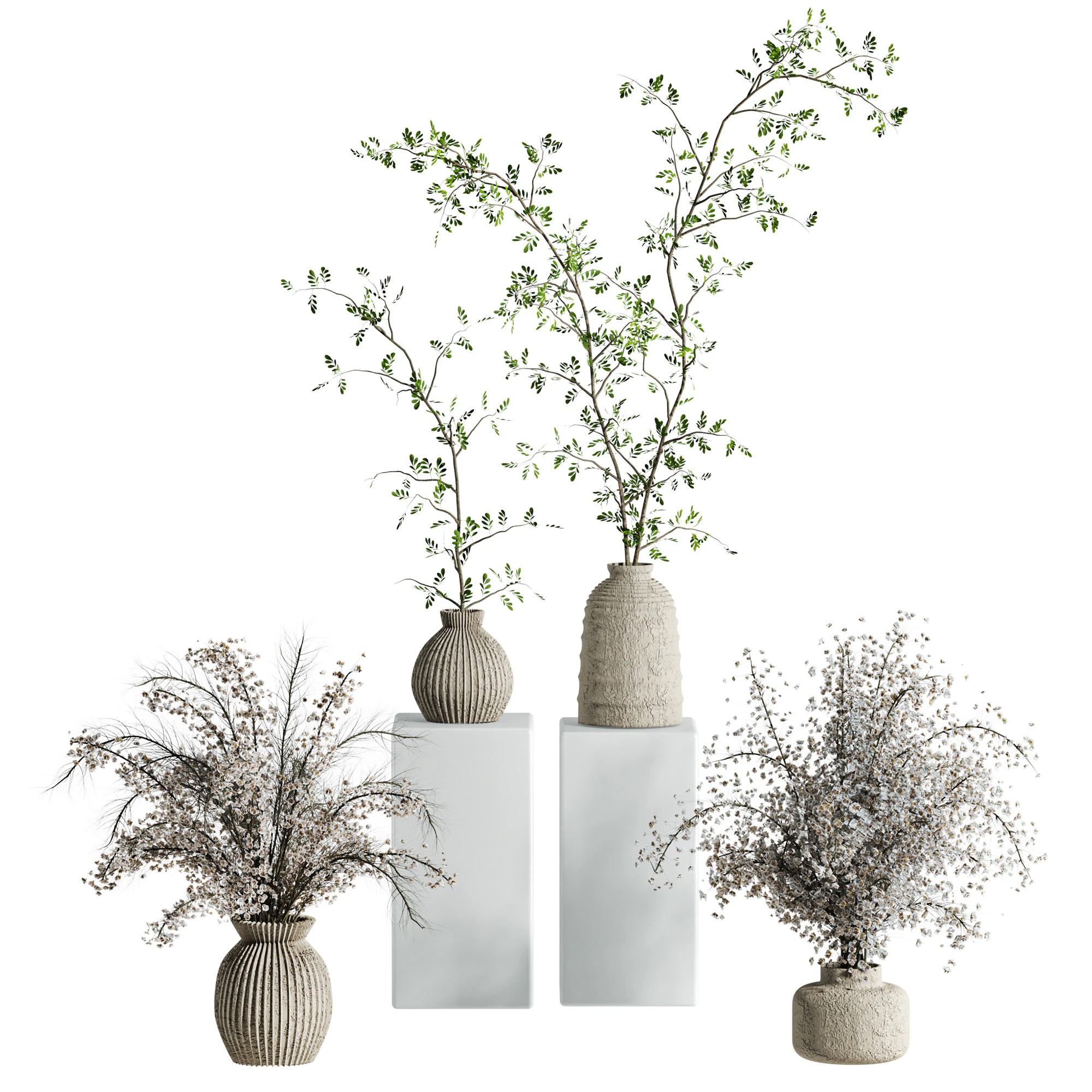 Bouquet set 3D Model .c4d .max .obj .3ds .fbx .stl .blend 