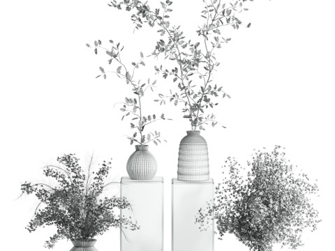 Bouquet set Modello 3D