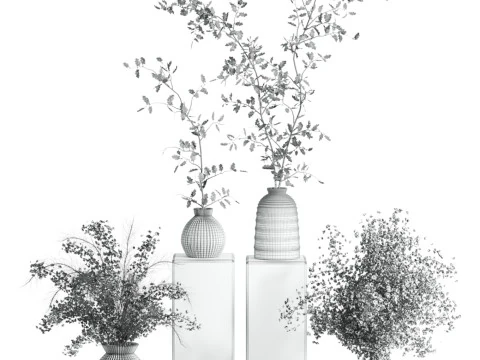 Bouquet set 3D Model