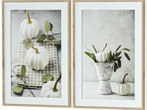 Pumpkin frame set 3D Model