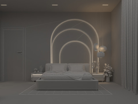 Bedroom -Boho Bedroom Design Model 3D