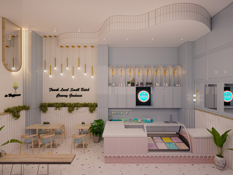 Ice-cream Parlor -Bar-Shop Modèle 3D