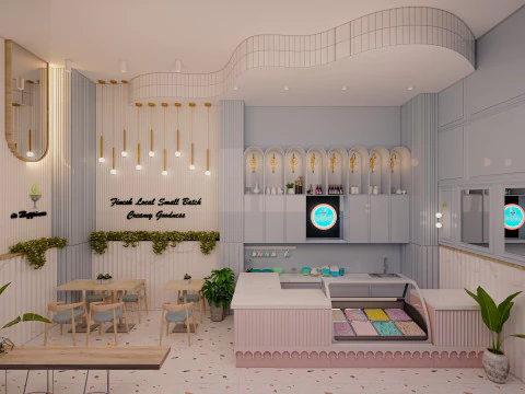 Ice-cream Parlor -Bar-Shop 3D Model