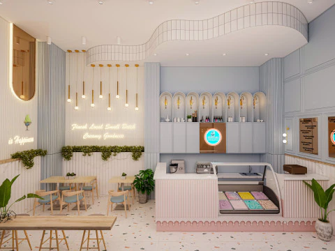Ice-cream Parlor -Bar-Shop 3D Model