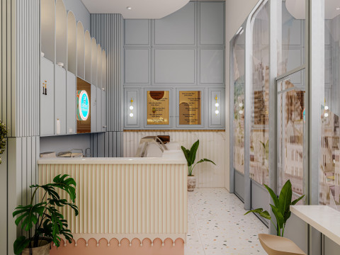Ice-cream Parlor -Bar-Shop Modèle 3D
