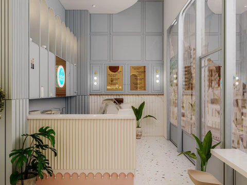 Ice-cream Parlor -Bar-Shop 3D Model