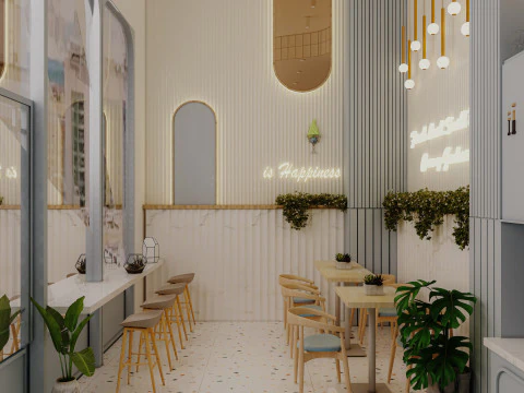 Ice-cream Parlor -Bar-Shop 3D Model