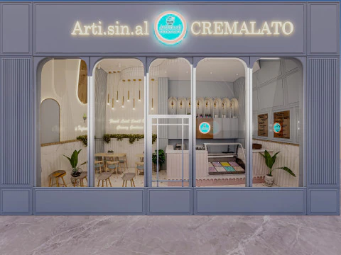 Ice-cream Parlor -Bar-Shop 3D Model