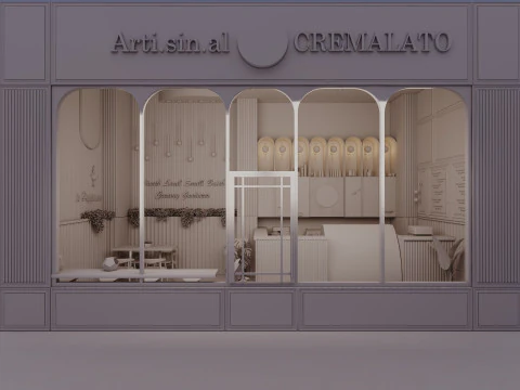 Ice-cream Parlor -Bar-Shop 3D Model