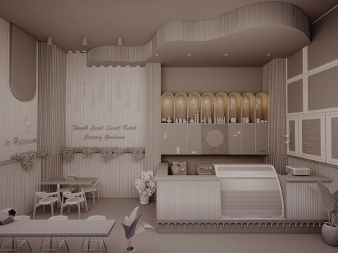 Ice-cream Parlor -Bar-Shop 3D Model
