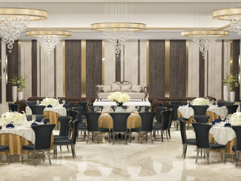 Banquet hall 3D Model