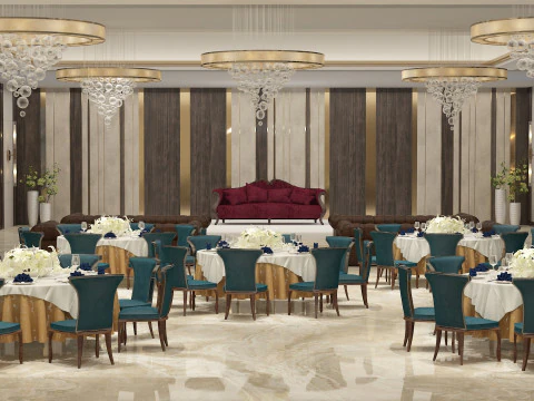Banquet hall 3D Model
