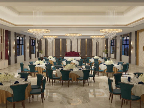 Banquet hall 3D Model