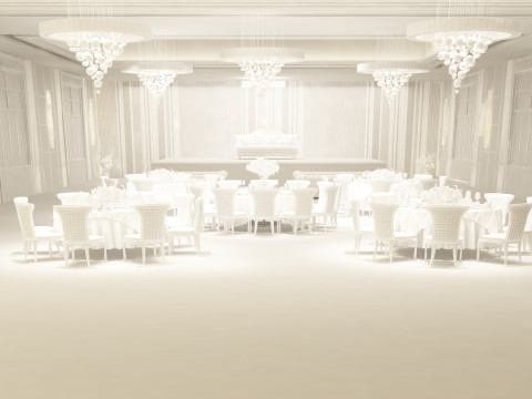 Banquet hall 3Dモデル