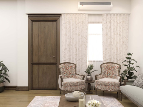 Ethnic Bedroom with Living Room Model 3D