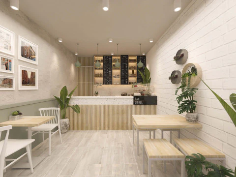Coffee Shop Cafe 3D Model