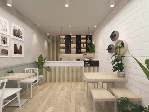 Coffee Shop Cafe 3D Model