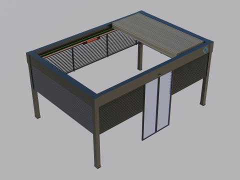 Alushade Bioklimatikli Pergola 3D Model