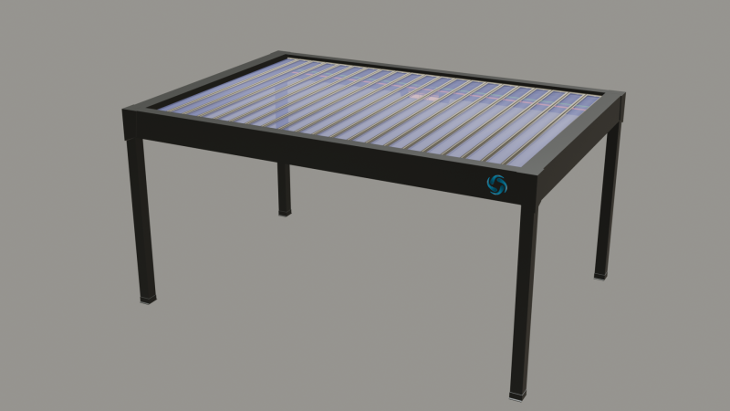 Cam Lamelli Bioklimatik Pergola 3D Model .c4d .max .obj .3ds .fbx .stl .blend 