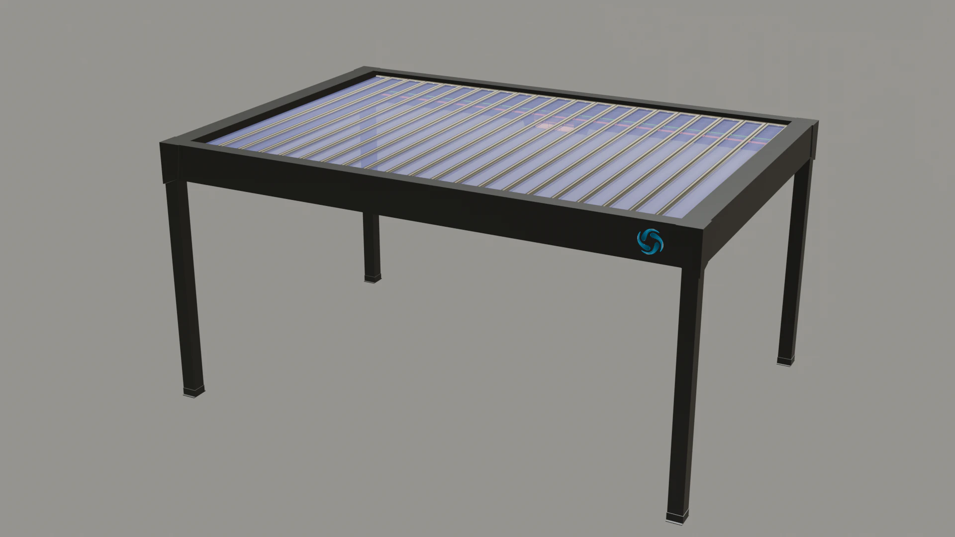 Cam Lamelli Bioklimatik Pergola 3D Model .c4d .max .obj .3ds .fbx .stl .blend