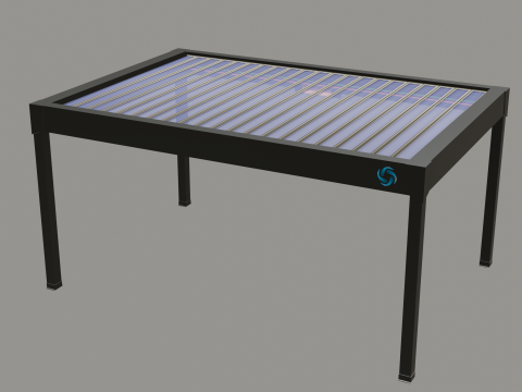 Cam Lamelli Bioklimatik Pergola 3D Model