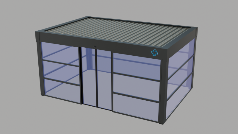 Giyotin Cam Bioklimatik Pergola 3D 模型 .c4d .max .obj .3ds .fbx .stl .blend 